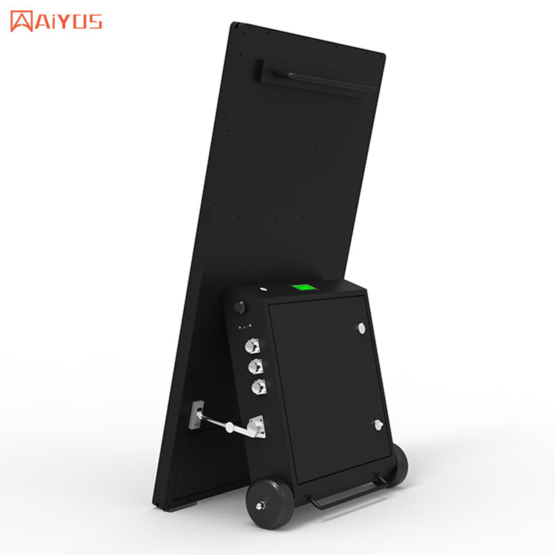 55 Inch 1500nits/2500nits Outdoor Movable Battery Powered Lcd Digital Signage Waterproof Touch Screen Lcd Advertising Poster Display