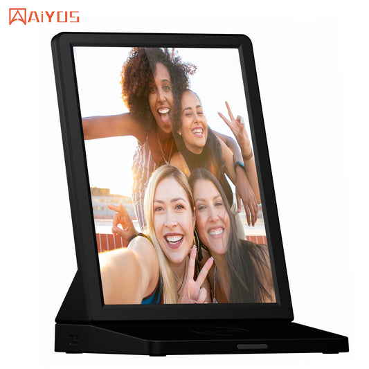 9.7 Inch Wifi Picture Frame With Frameo Desktop All-In-One Tablet LCD Touch Screen Fast Wireless Charger Digital Photo Frame
