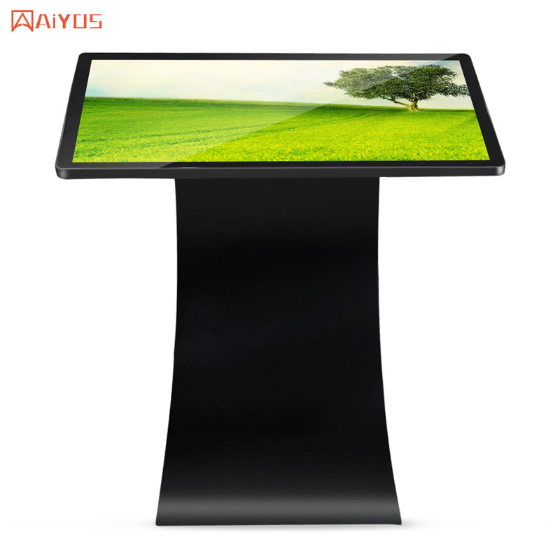 32 Inch S Style Touch Screen Interactive Kiosk With Floor Standing Totems HD Videos Player