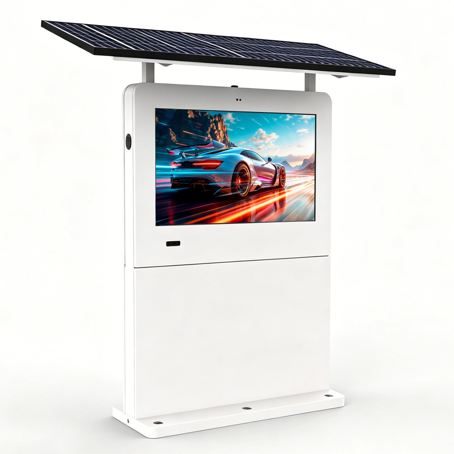32 Inch Outdoor Solar Advertising Player LiFePO4 Battery Powered LCD Digital Signage Kiosk