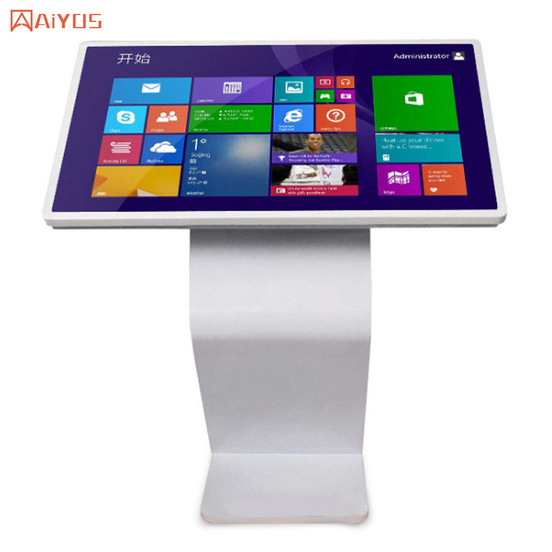 55 inch Fashion K Style Floor Standing Advertising LCD Screen Display for Self Service Information Guiding Touch Screen Kiosk