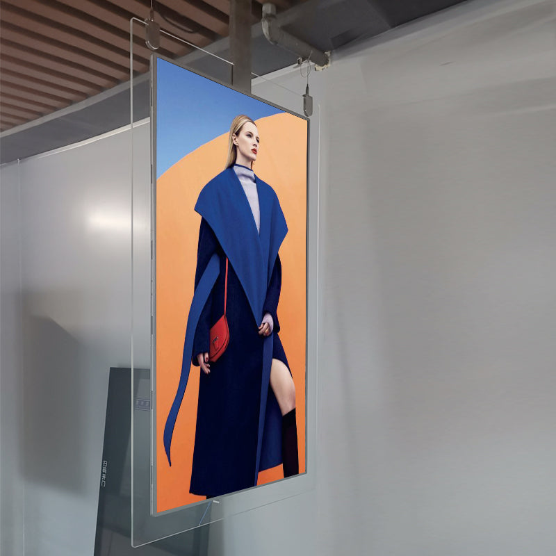 43 Inch High Brightness Ceiling Hanging Double Sided Window Display Visual Merchandising Commercial Display Double Monitors