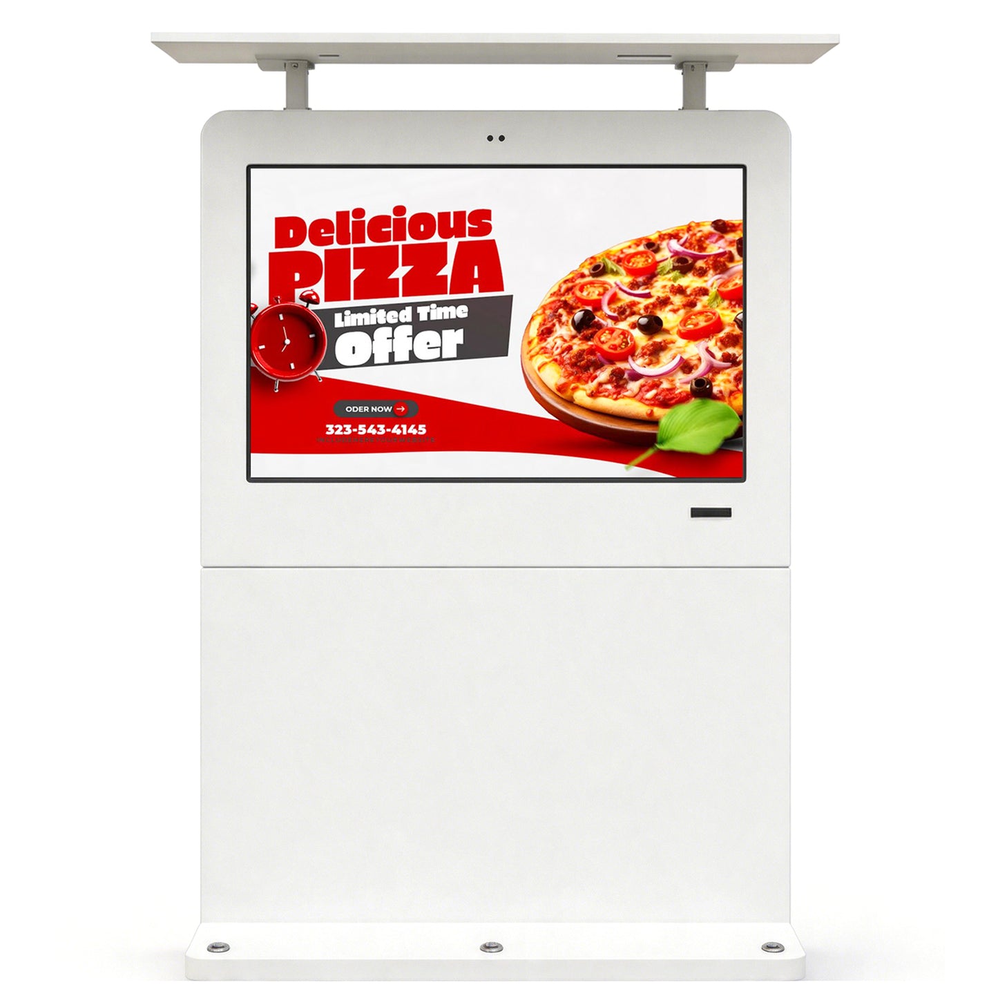 32 Inch Outdoor Solar Advertising Player LiFePO4 Battery Powered LCD Digital Signage Kiosk