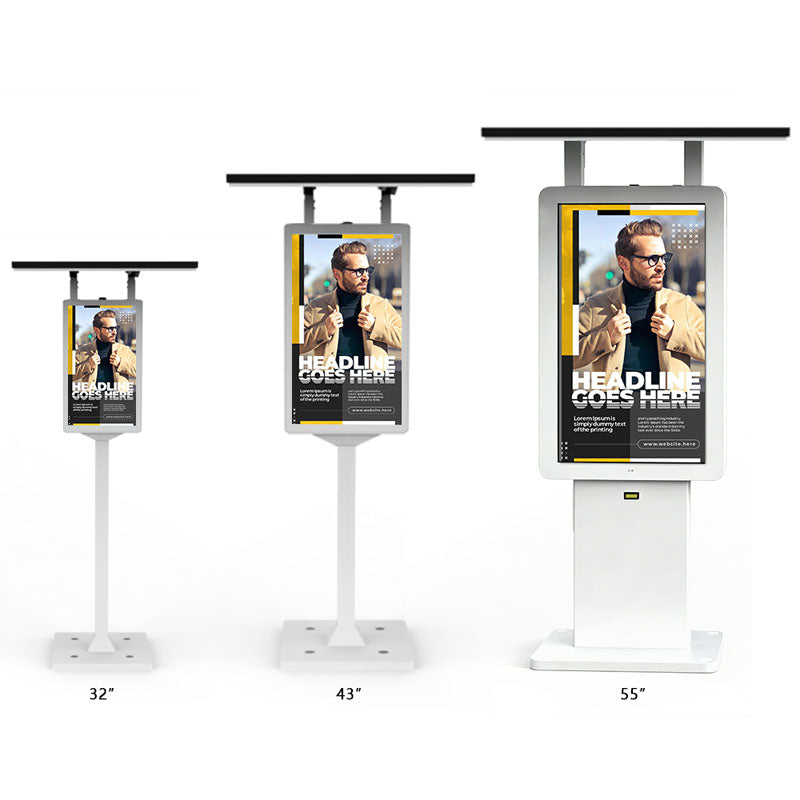 32 Inch Outdoor Solar Powered Digital Signage Floor Standing LCD Advertising Display LiFePO4 Battery
