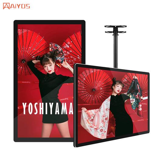 43 Inch Wall Mounted Digital Signage Menu Board LCD Split Screen Display Advertising Wall Screen Fast Food Indoor Menu Display