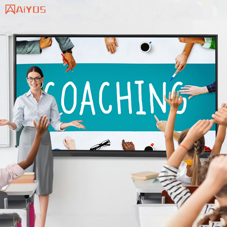 75 Inch Android/Windows OPS Dual System Smart Board Touch Screen Wireless Projector Interactive Whiteboard