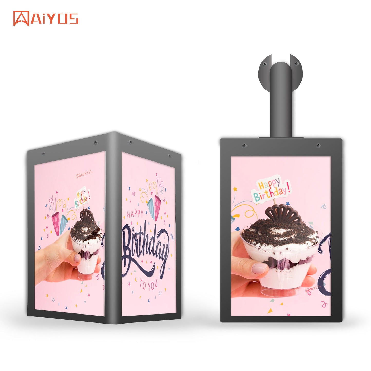10.1 Inch IPS High Brightness Cube Display LCD Digital Signage USB Plug to Play Slideshow Advertising Player