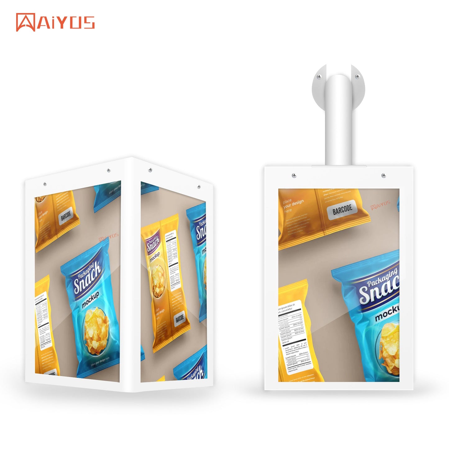10.1 Inch IPS High Brightness Cube Display LCD Digital Signage USB Plug to Play Slideshow Advertising Player