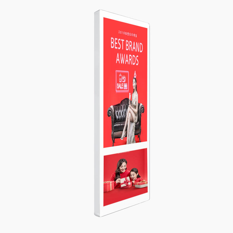 21.5" + 11.6" Wifi advertising scree Digital Signage Dual LCD Screen Display for Elevator Advertising Media Player