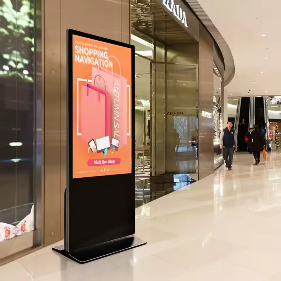 55 Inch Floor Stand LCD Display Touch Screen Indoor Android Advertising Display Digital Signage Totem Kiosk