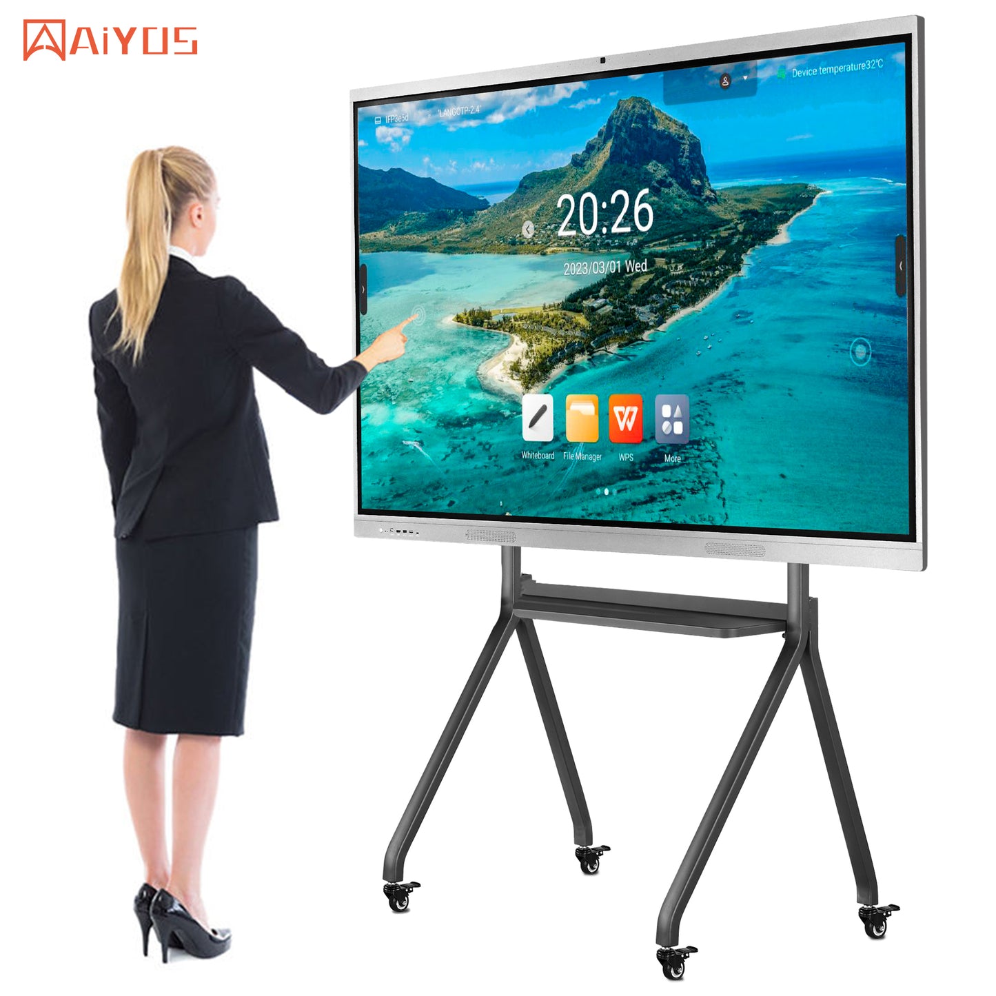 65 Inch Smart Class Interactive Whiteboard Conference LCD Writing Digital Smart Board