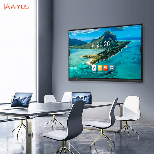 75 Inch Android/Windows OPS Dual System Smart Board Touch Screen Wireless Projector Interactive Whiteboard