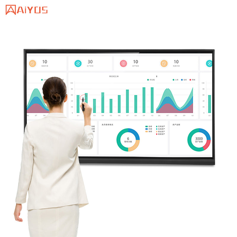 75 Inch 4K Display All in One Meeting Smart board Touch Screen Digital Interactive Whiteboard for Classroom Electronic Blackboard