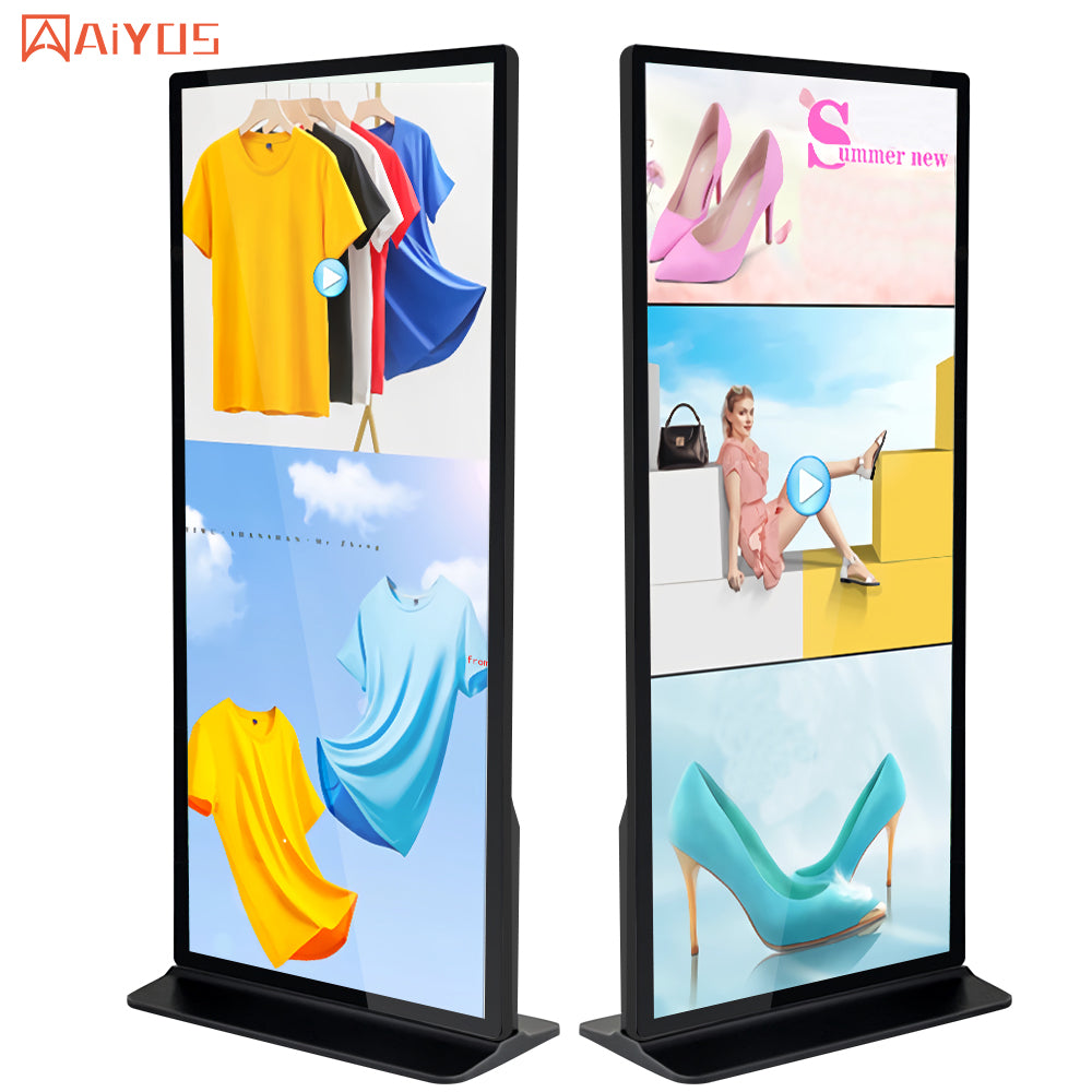75 Inch Free Standing indoor Android Wifi Vertical Touch Screen LCD Digital Signage Advertising Display Monitor