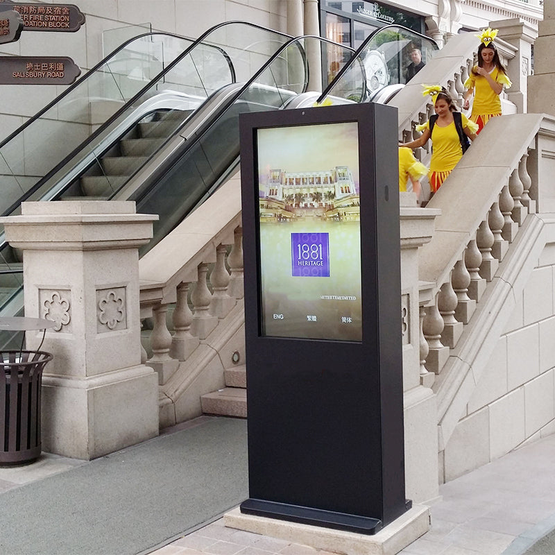 Commercial digital advertising 2500 nits High Brightness outdoor digital signage display totem ip65 Android system Nano touch screen