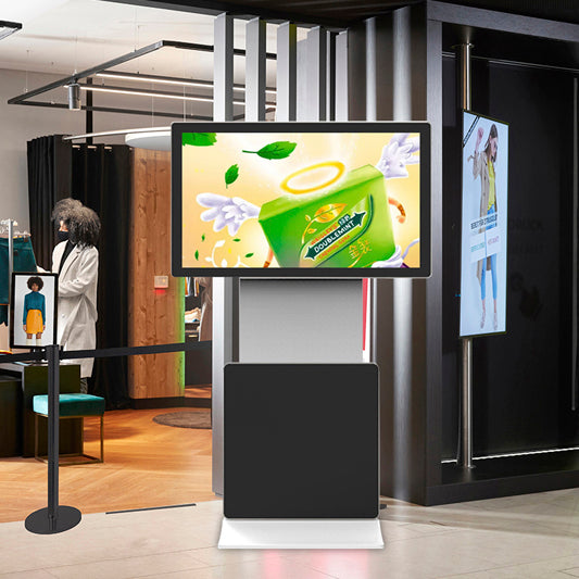 43 Inch Floor Stand 360 Degrees Floor stand Digital Signage Kiosk Horizontal Totem Rotate Advertising Display touch Screen