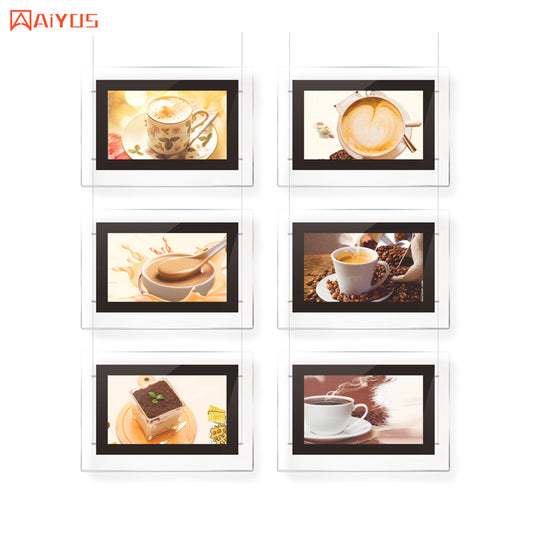 15.6 Inch Multi screen display Hanging Crystal Android Indoor wall mount lcd video advertising player Hanging Digital Signage