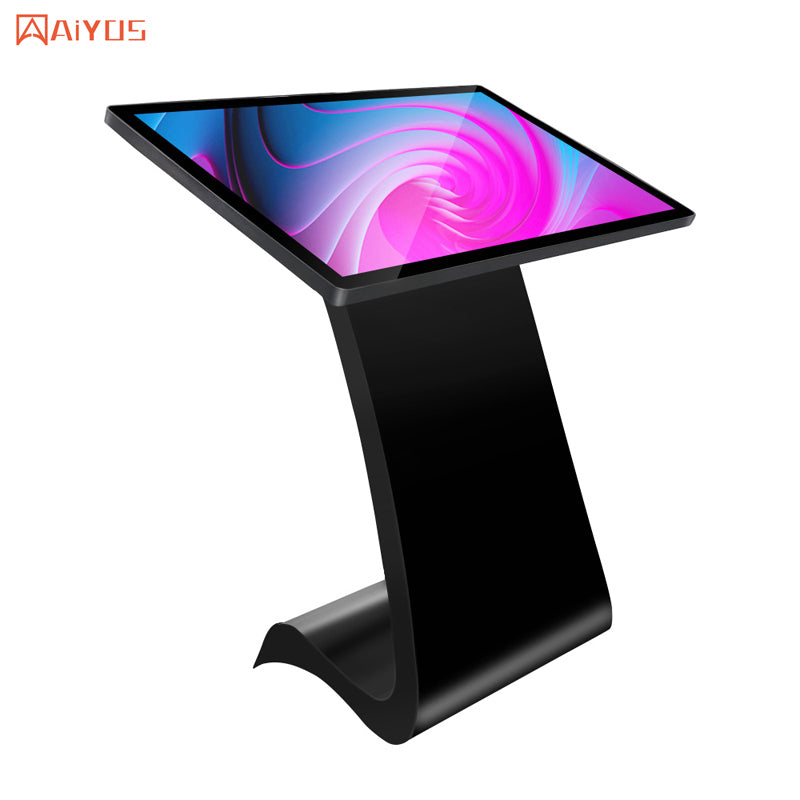 55 Inch S Shape Floor Stand Kiosk Android Touch Screen Advertising Machine 4K LCD advertising screen digital signage