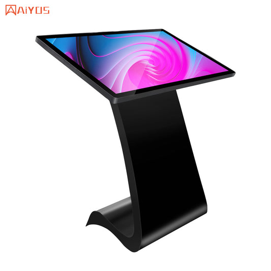 55 Inch S Shape Floor Stand Kiosk Android Touch Screen Advertising Machine 4K LCD advertising screen digital signage