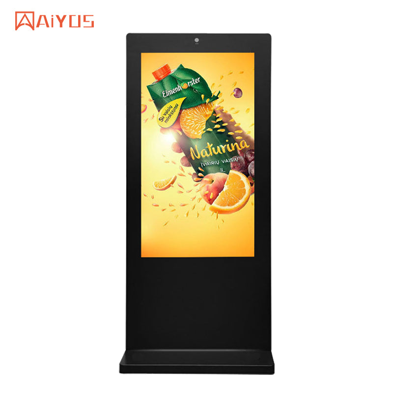 55 Inch High Brightness Floor Standing Outdoor Capacitive Waterproof Digital Signage Outdoor Lcd advertisement screen