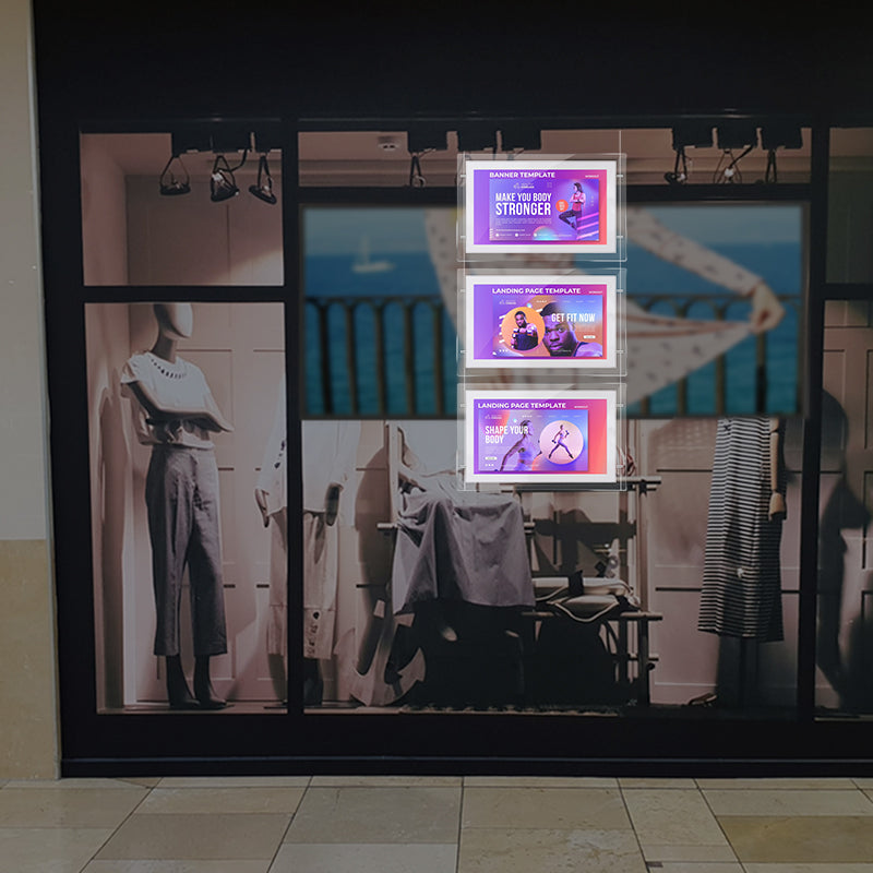 21.5 inch LCD Multi Screen Hanging Window Advertising Display Open House Signs for Real Estate