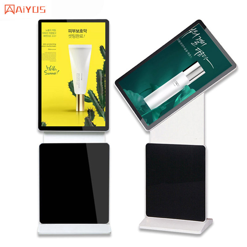 43 Inch Floor Stand 360 Degrees Floor stand Digital Signage Kiosk Horizontal Totem Rotate Advertising Display touch Screen