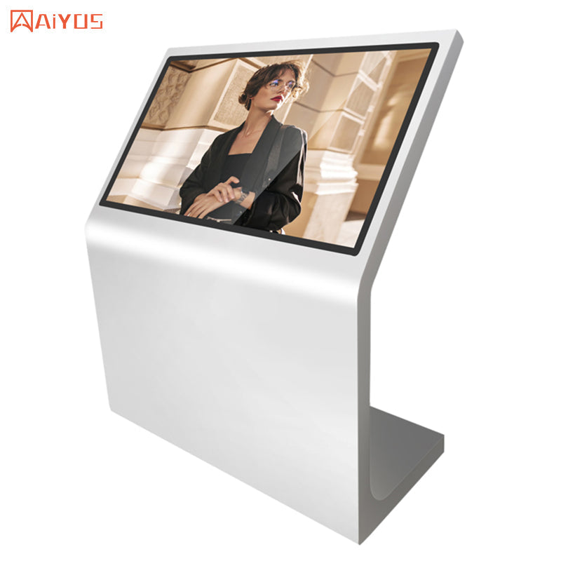 55 Inch L Style Display Indoor Digital Wayfinding Machine Stand Touch Screen Kiosk For Shopping Mall Information Equipment