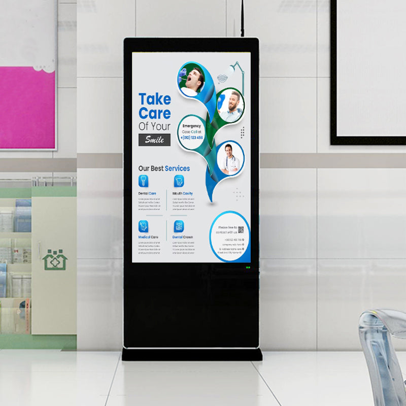 55 Inch Floor Stand LCD Display Touch Screen Indoor Android Advertising Display Digital Signage Totem Kiosk