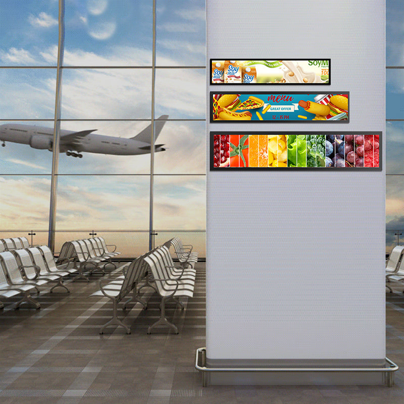 28.6 inch Android PX30 Panel Shelf Edge Bar Screen Panel Digital Displays Stretched LCD Display For Supermarket