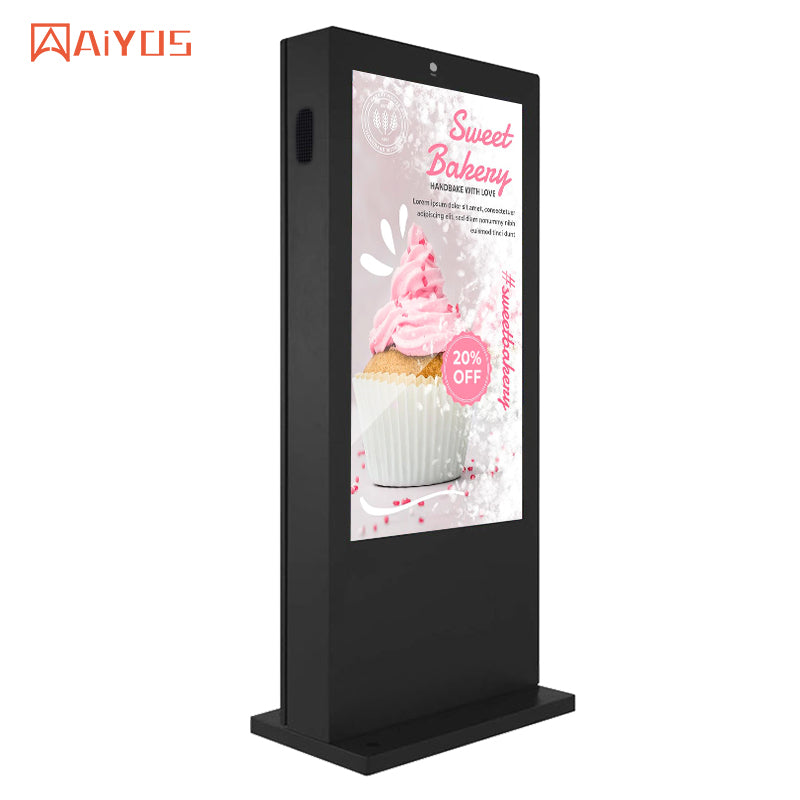 55 Inch High Brightness Floor Standing Outdoor Capacitive Waterproof Digital Signage Outdoor Lcd advertisement screen