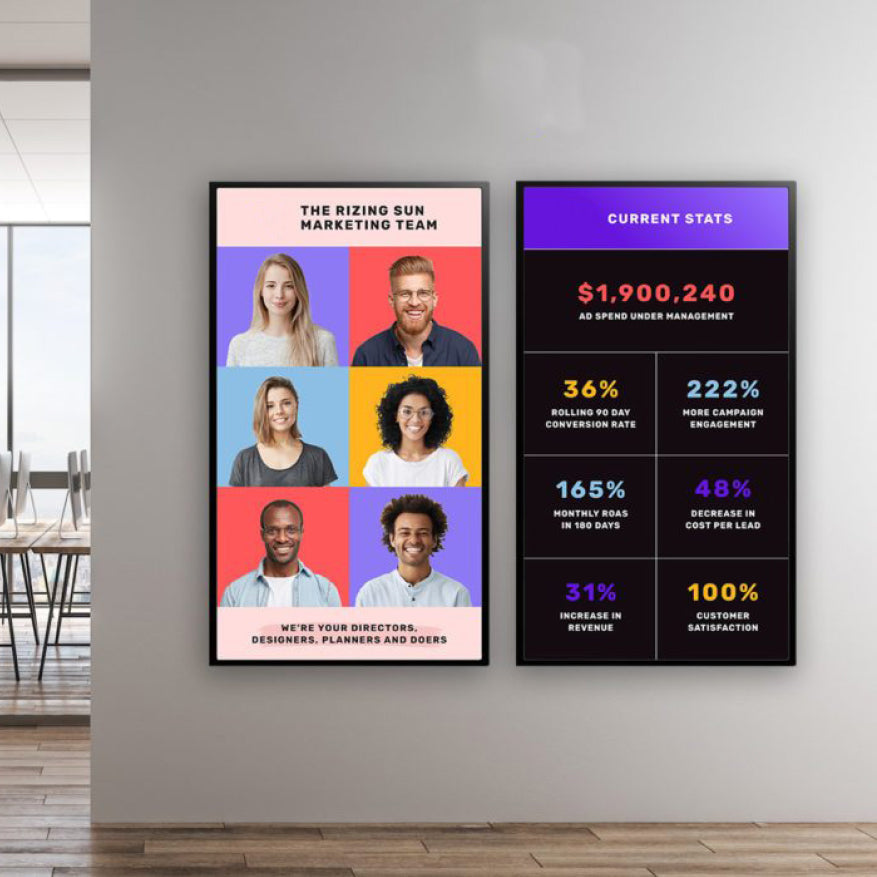 85 inch Wall Mounted LCD Advertising Display Touch Screen Hanging Display LCD Screens Digital Signage