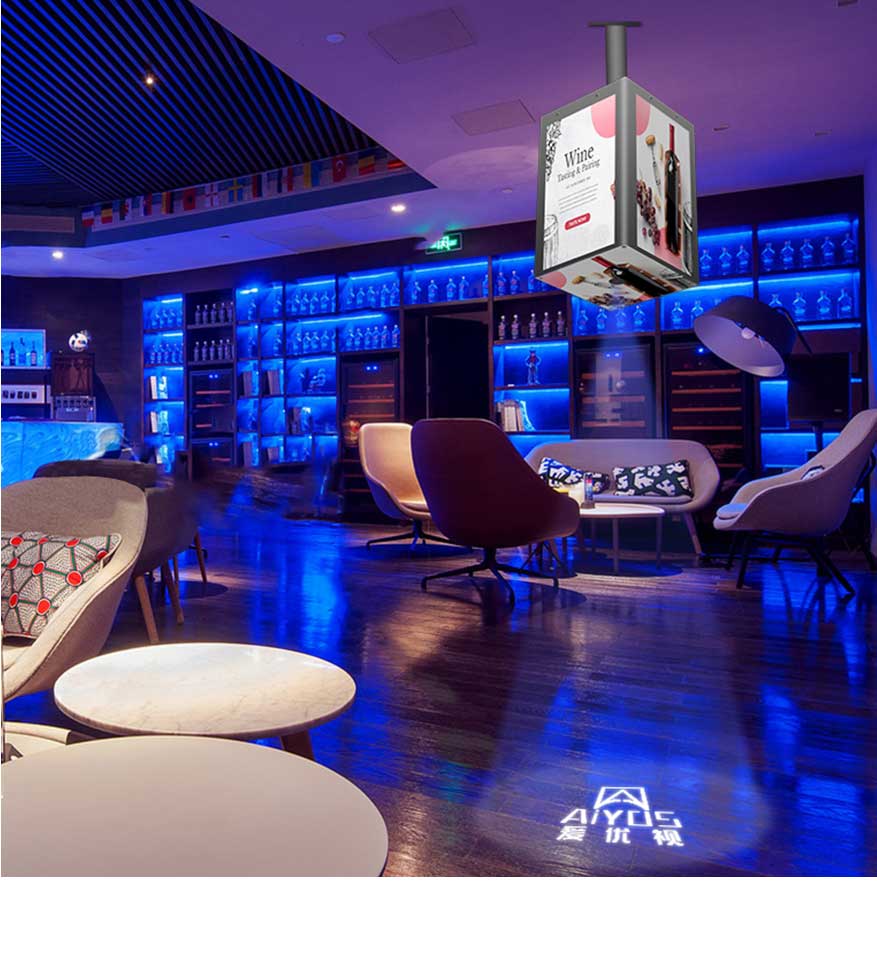 10.1 Inch LCD Cube Display Advertising Playing Equipment Android Wall Mounted Digital Signage Totem