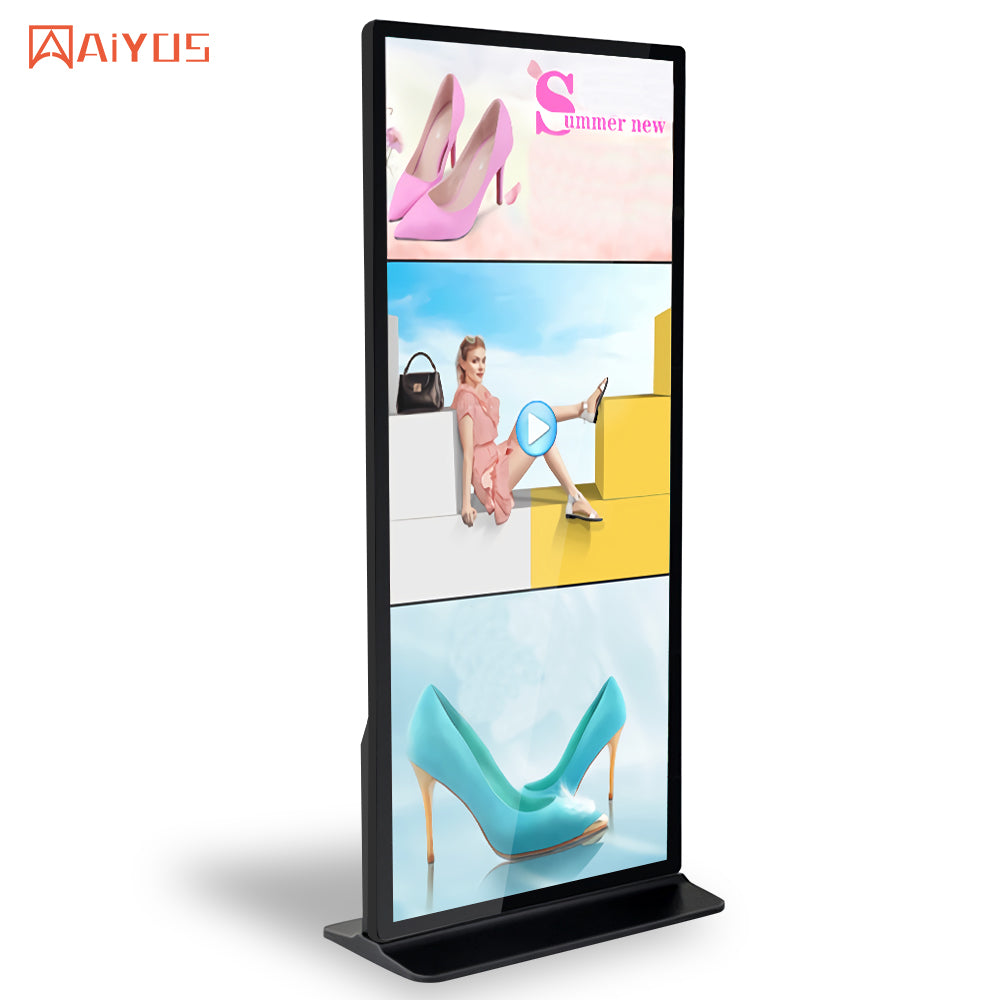 75 Inch Free Standing indoor Android Wifi Vertical Touch Screen LCD Digital Signage Advertising Display Monitor