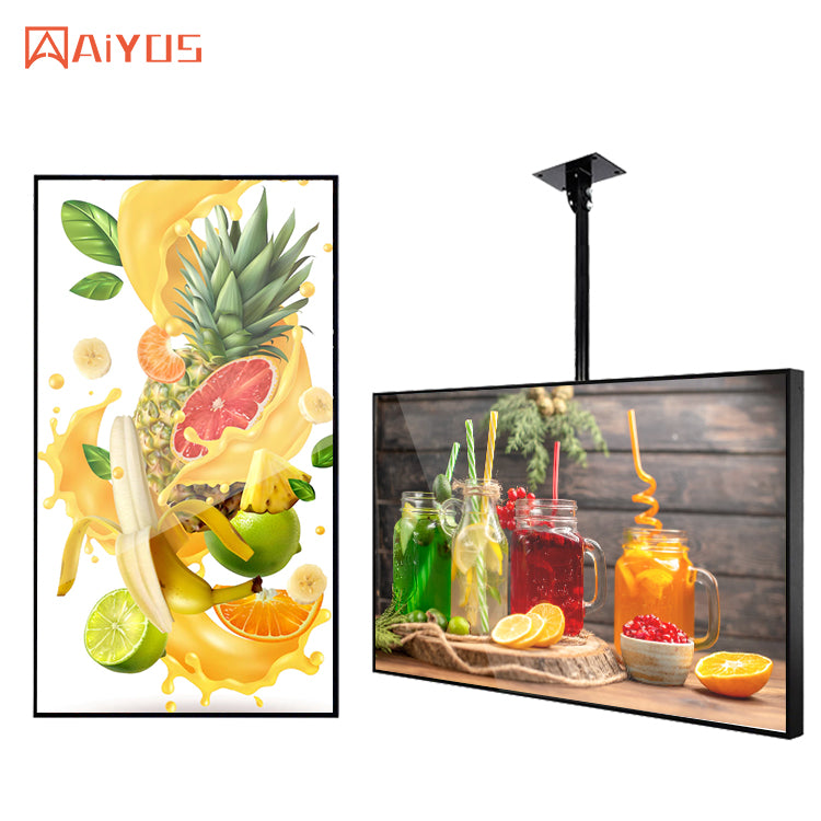 43 Inch Full HD 1080P Ultra Thin Monitor Board Wall Mount Digital Signage LCD Panel Display Menu Indoor Advertising Screen