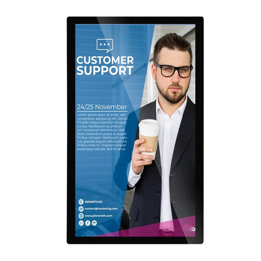 18.5 Inch Indoor Wall Mount Advertising Display Android 11 RK3588 LCD Smart Door digital signage and displays Support POE Power Supply