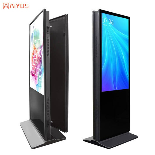 43 inch indoor double sided floor stand double face LCD advertising signages totem design kiosk