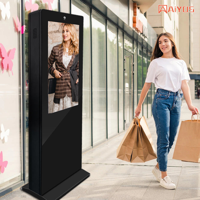 Android Lcd Floor Standing Kiosk Outdoor Capacitive Touch Screen Advertising Player Android Digital Signage Display