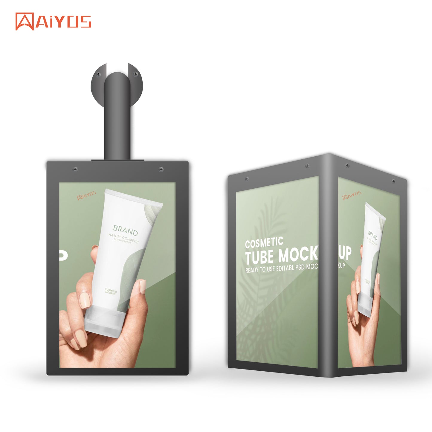 10.1 Inch LCD Cube Display Advertising Playing Equipment Android Wall Mounted Digital Signage Totem