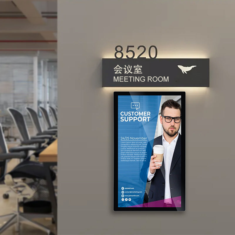 21.5 Inch Thin Design Indoor Wall Mount Smart Door Digital Signage Android 11 RK3566 LCD digital advertising display screen